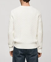 Mango Men's Crossed-Knit Sweater