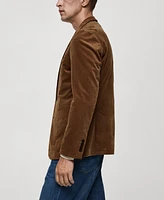 Mango Men's Slim-Fit Corduroy Blazer