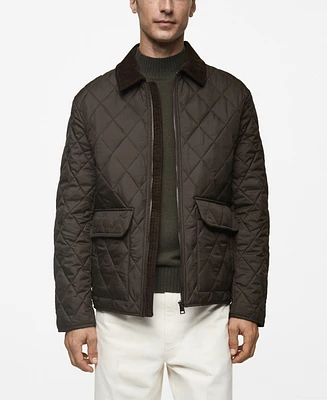 Mango Men's Water-Repellent Quilted Jacket