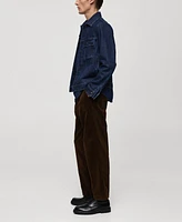 Mango Men's Regular-Fit Corduroy Pants