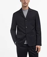 Mango Men's Wool-Blend Eu Slim-Fit Suit Blazer