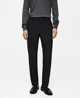 Mango Men's Virgin Wool Slim-Fit Suit Pants