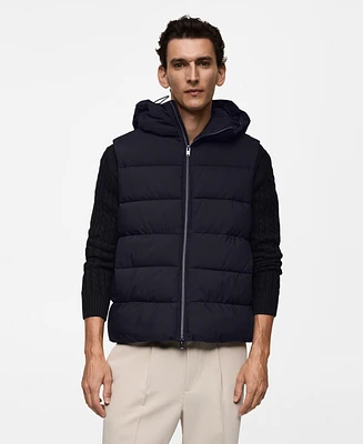 Mango Men's Water-Repellent Quilted Vest