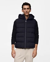 Mango Men's Water-Repellent Quilted Vest