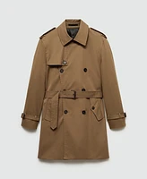 Mango Men's Slim-Fit Water-Repellent Trench Coat