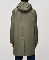 Mango Men's Water-Repellent Hooded Parka