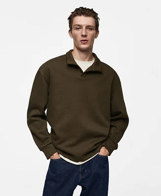 Mango Men's Relaxed-Fit Polo Sweatshirt