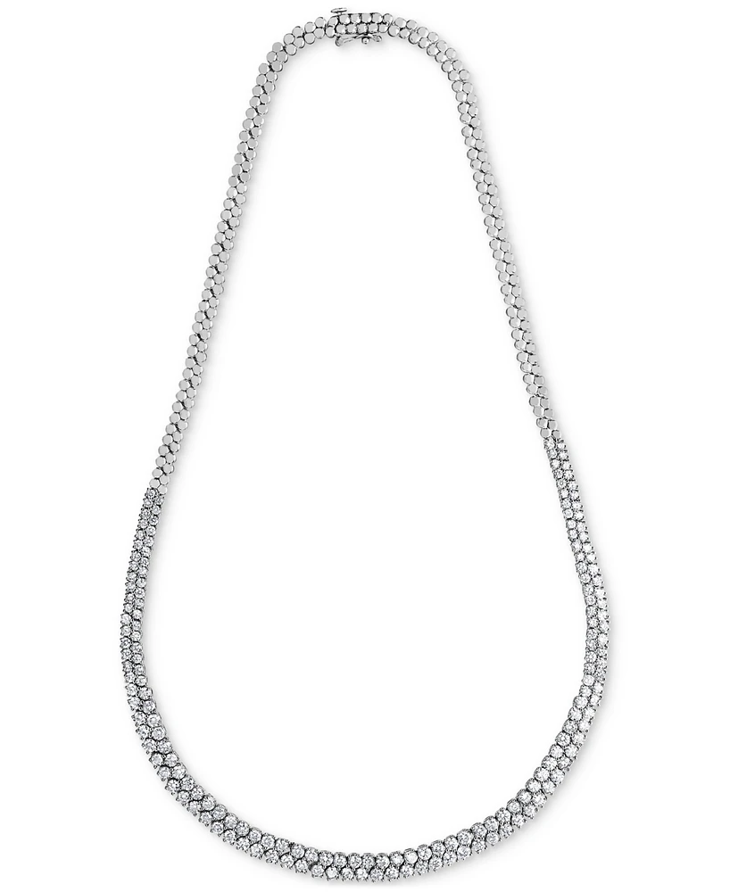 Diamond Double Row 18" Necklace (10 ct. t.w.) in 14k White Gold