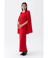 Nocturne Women's Cape Sleeve Maxi Dress