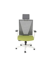 Slickblue High Back Swivel Desk Chair Ergonomic Mesh Office Chair with Adjustable Headrest for Comfort