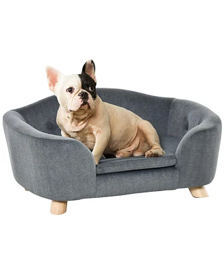 PawHut Dog Cat Couch for Miniature Dogs w/ Washable and Removable Cushion