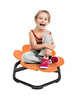 Qaba Sensory Spinning Chair, Flower Shaped Kids Swivel Chair for Autism