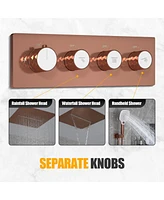 Mondawe 16" Ceiling Mounted Square Shower System Set with 3-Spray Modes