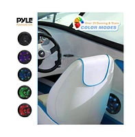 Pyle 6.5" Waterproof Marine Dual Cone Led Speakers - 150W, Multi-Color Lights (PLMR6LEB)