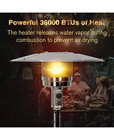 Slickblue Outdoor Gas Lp Propane Patio Heater with Wheels - 87-Inch, 36000 Btu