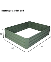 Slickblue Raised Garden Bed Galvanized Planter Box Anti-Rust Coating for Flowers Vegetables