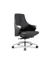 Slickblue Ergonomic Executive Office Chair Adjustable Height Leather with Tilt Function for Comfort