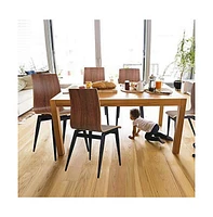 Slickblue Stylish Set of 4 Bistro Dining Room Chairs – Bentwood Seats and Sturdy Metal Legs