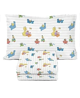 Saturday Park Sesame Street 100% Organic Cotton Kids Twin Sheet Set