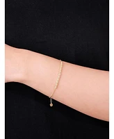 Devata Hexagon Link Chain Bracelet in 14K Gold, 6.5 in adj to 7.5 in