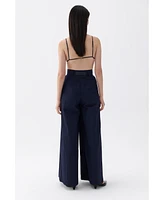 Nocturne Women's Pleated Wide Leg Pants