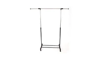 Slickblue Vertical & Horizontal Stretching Clothes Rack with Shoe Shelf