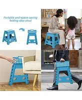 Slickblue 2-Pack Folding Step Stool with Portable Handle Safe and Sturdy, Supports Up to 300 lbs