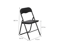 gaomon 4 Pack Folding Chairs with Padded Cushion and Back
