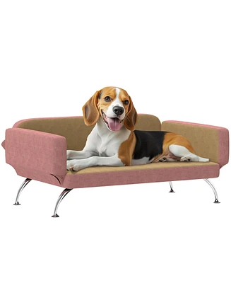 PawHut Dog Sofa w/ Adjustable Armrest & Backrest for Small to Large Dogs