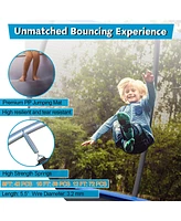 Gymax 12FT Recreational Trampoline w/ Ladder Enclosure Net Safety Pad Outdoor