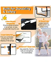 Gymax 12FT Recreational Trampoline w/ Ladder Enclosure Net Safety Pad Outdoor