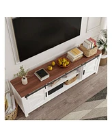 gaomon Tv Stand For 55/60/65-Inch - Wood Rustic Tv Media Console Storage Cabinet For Living Room, Kitchen, Dining Room