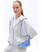 Nocturne Women's Oversized Zippered Sweatshirt