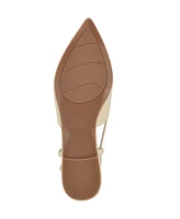 Guess Women's Bemas Pointed Toe Triangle Slingback Flats