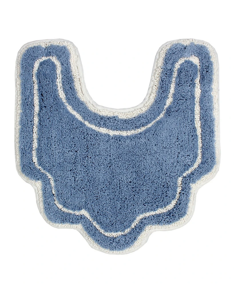 Home Weavers Allure Bathroom U-Shape Contour Toilet Rug, 20" x