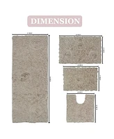 Home Weavers Modesto 4-Pc Bath Rug Set