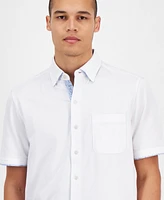 Tommy Bahama Men's San Lucio Soiree Happy Hour Short Sleeve Print-Trim Shirt