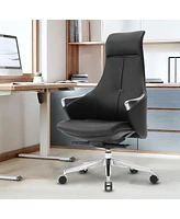 Slickblue High Back Executive Chair Ergonomic Leather Office with Adjustable Height, Tilt Function, and 360° Swivel