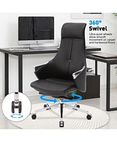 Slickblue High Back Executive Chair Ergonomic Leather Office with Adjustable Height, Tilt Function, and 360° Swivel