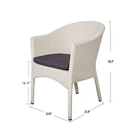 Slickblue Garden Rattan Dining Chairs – Outdoor Furniture with Seat Cushions for Added Comfort