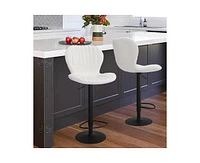 gaomon Set of 4 Modern Adjustable Swivel Bar Stools with High Backrest - Easy 5-Minute Assembly for Kitchen Island, Dining Room, and Home Bar