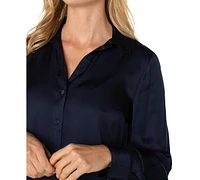 Liverpool Los Angeles Women's Satin Button-Front Shirt