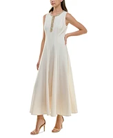 Taylor Women's Embellished Fit & Flare Dress