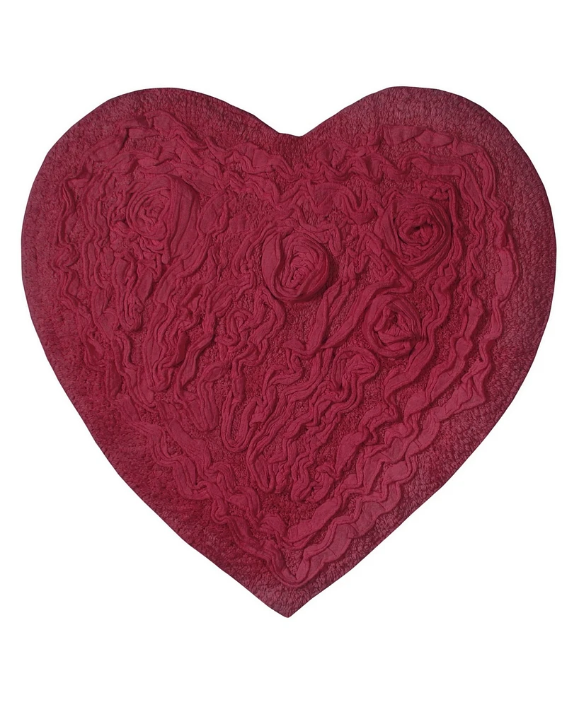 Home Weavers Modesto Heart Shaped Bath Rug, 25" x
