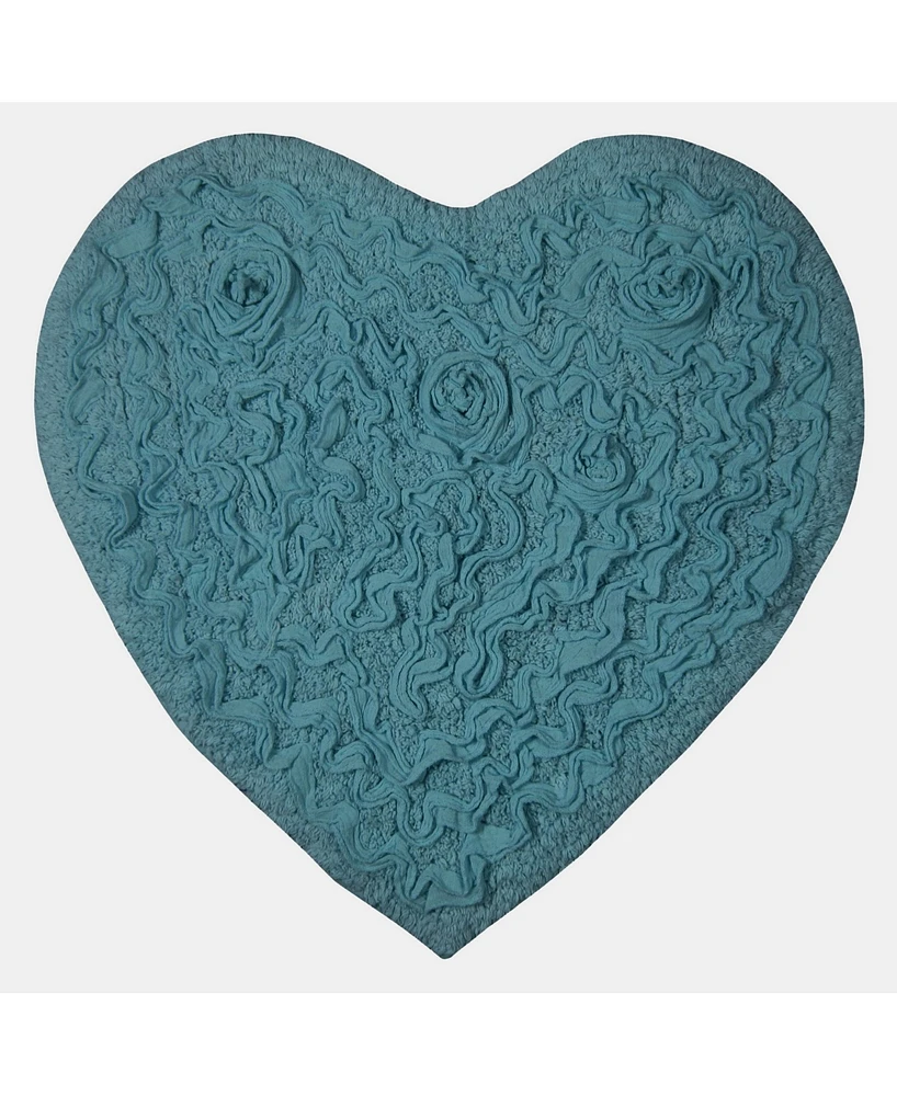 Home Weavers Modesto Heart Shaped Bath Rug, 25" x