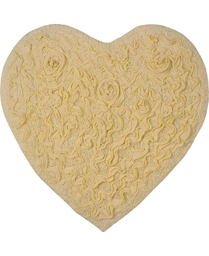 Home Weavers Modesto Heart Shaped Bath Rug, 25" x