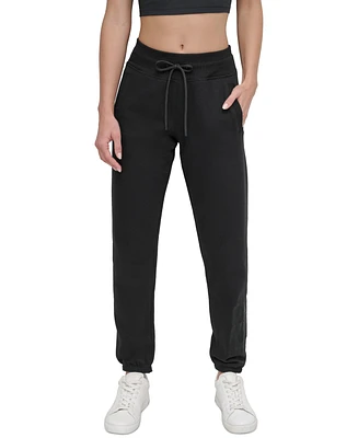 Dkny Sport Women's Embroidered-Logo Joggers