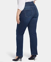 Nydj Plus Pull-On Straight Jeans