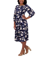 Jessica Howard Women's Floral-Print Midi Fit & Flare Dress