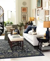 Jhb Design Tidewater Fortune Navy Grey Area Rugs